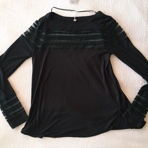 ⬇️ Free People Black Long Sleeve Shirt